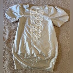 3.1 Phillip Lim Size 0 Champagne Silk Dress with Lace Detail and Pockets